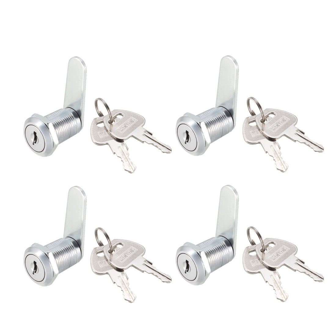 Harfington Cam Locks 25mm Cylinder Length Fits Max 5/8-inch Panel Keyed Different 4Pcs