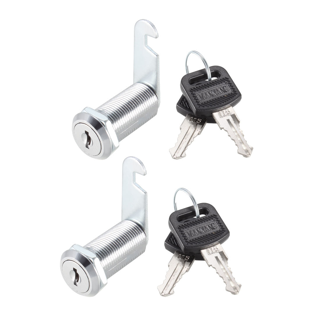 Harfington Cam Lock 35mm Cylinder Length Fit Max 30mm Panel Keyed Different 2Pcs