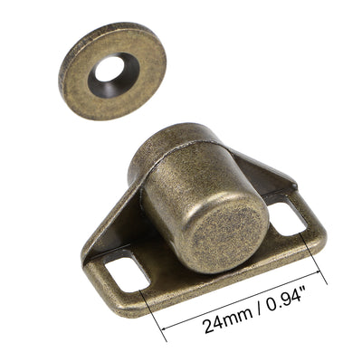 Harfington Cabinet Door Magnetic Latch Catch Zinc Alloy with Screws Bronze Tone 2pcs