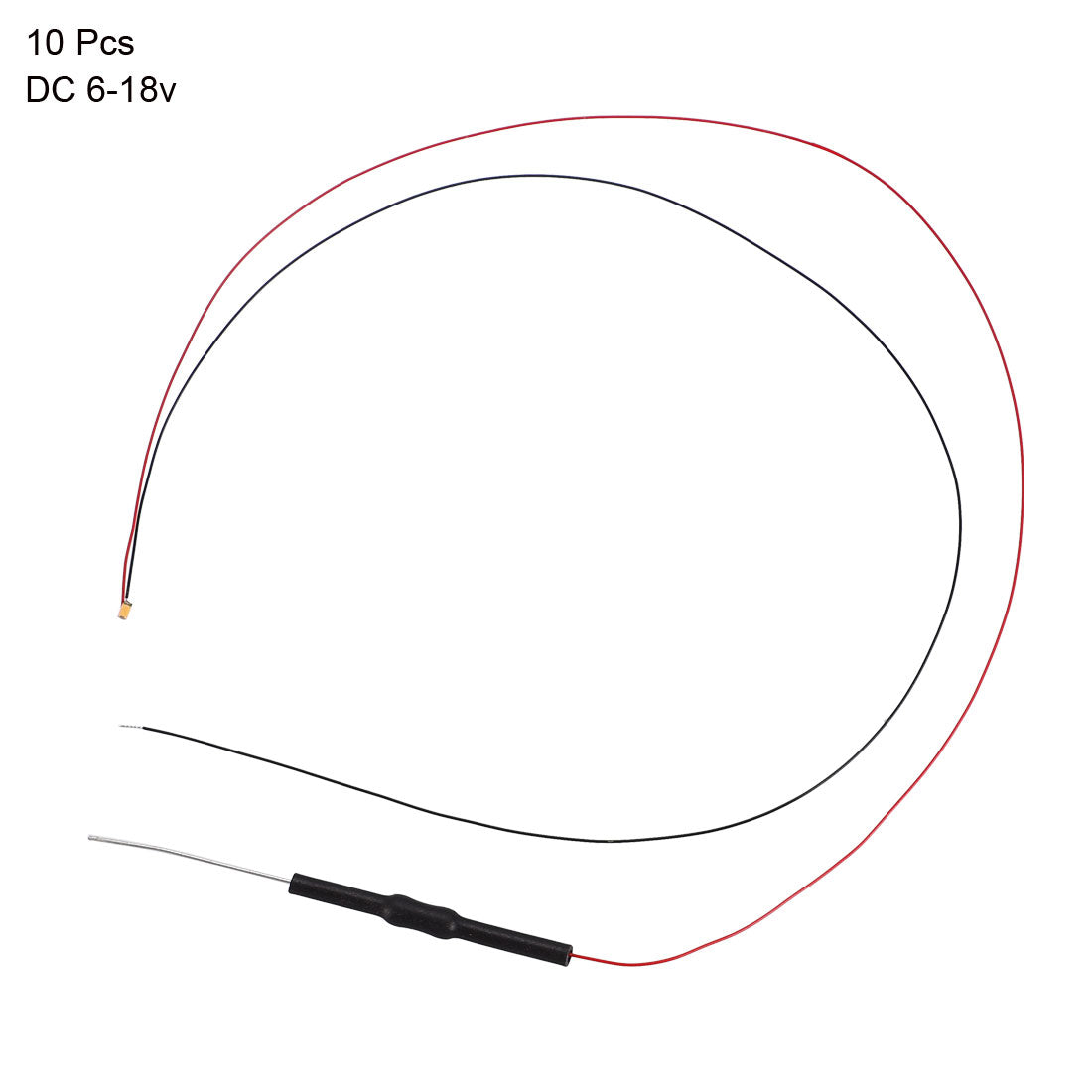uxcell Uxcell 10pcs Prewired 0603 Warm White Surface Mounted Devices LED Light DC 6-18V with Resistor