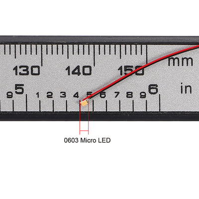Harfington Uxcell 10pcs Prewired 0603 Warm White Surface Mounted Devices LED Light DC 6-18V with Resistor