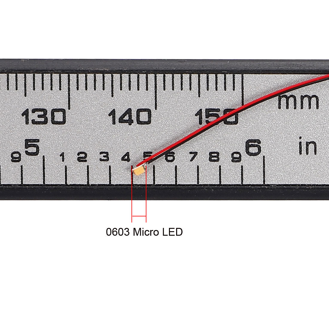 uxcell Uxcell 10pcs Prewired 0603 Warm White Surface Mounted Devices LED Light DC 6-18V with Resistor