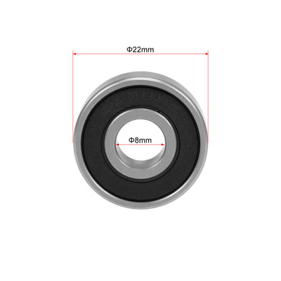 Harfington Uxcell Deep Groove Ball Bearings Double Sealed Stainless Steel