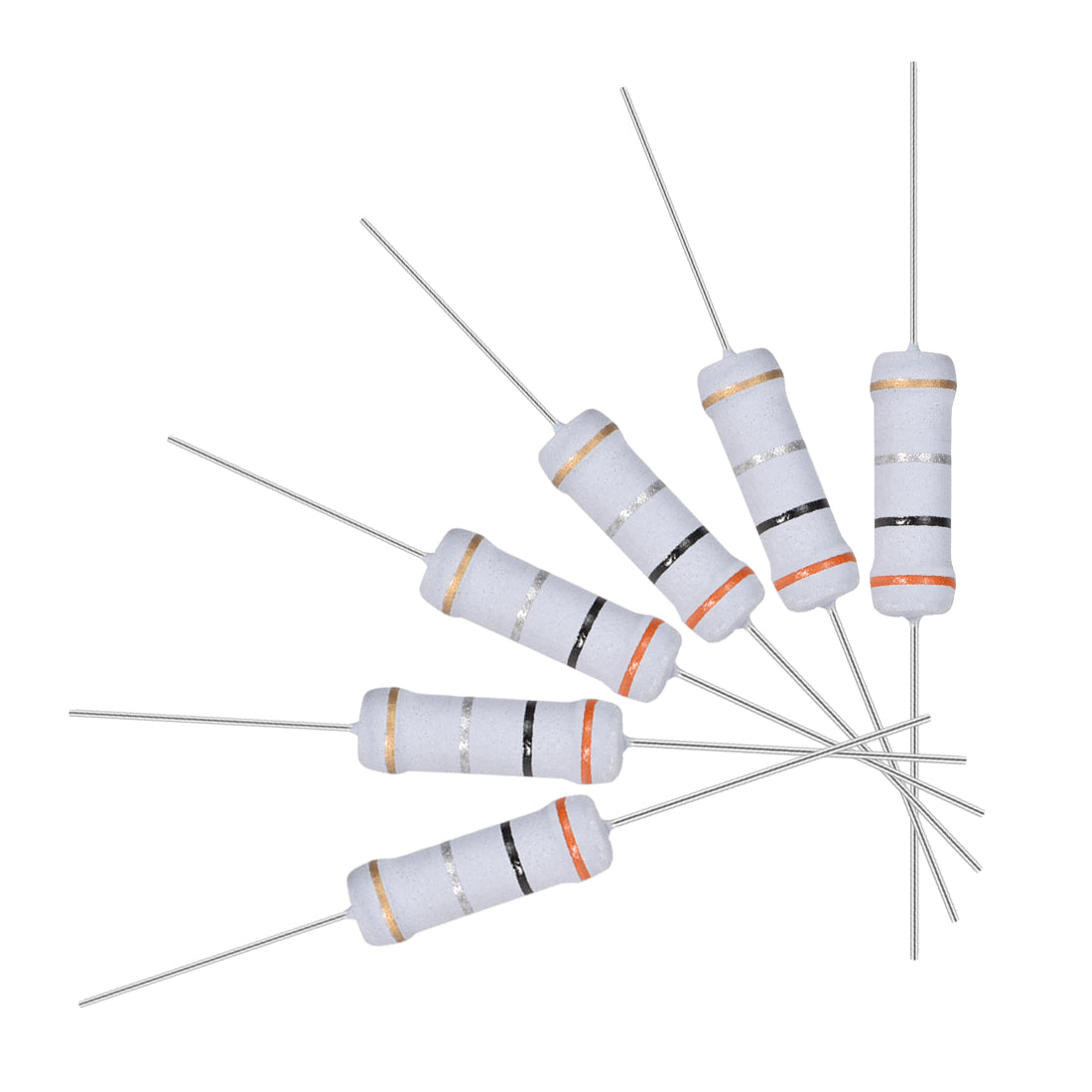 uxcell Uxcell 30pcs 2W 2 Watt Metal Oxide Film Resistor Axile Lead 0.3 Ohm ±5% Tolerance