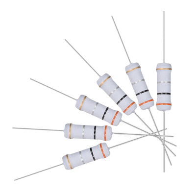 Harfington Uxcell 30pcs 2W 2 Watt Metal Oxide Film Resistor Axile Lead 0.3 Ohm ±5% Tolerance