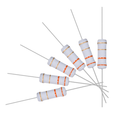 Harfington Uxcell 100pcs 2W 2 Watt Metal Oxide Film Resistor Axile Lead 3.3 Ohm ±5% Tolerance