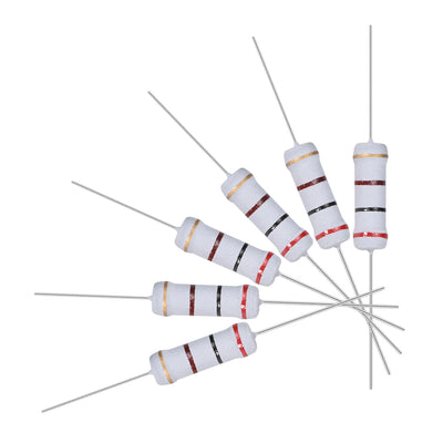 Harfington Uxcell 30pcs 2W 2 Watt Metal Oxide Film Resistor Axile Lead 200 Ohm 5% Tolerance