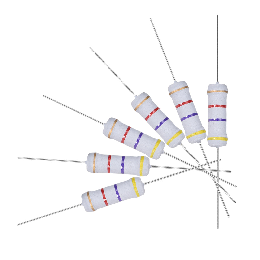uxcell Uxcell 30pcs 2W 2 Watt Metal Oxide Film Resistor Axile Lead 4.7K Ohm ±5% Tolerance