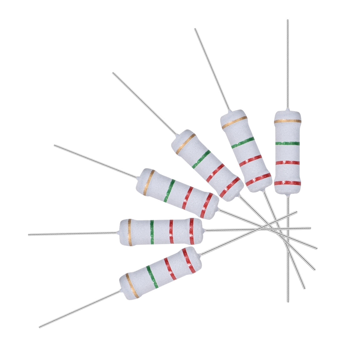uxcell Uxcell 30pcs 2W 2 Watt Metal Oxide Film Resistor Lead 2.2M Ohm ±5% Tolerance