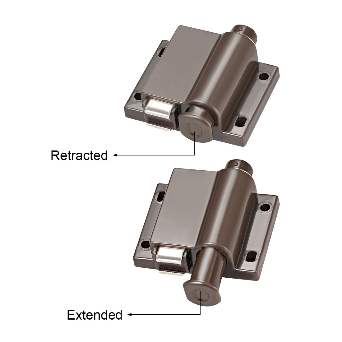 uxcell Uxcell Touch Magnetic Latches Press Catch Latch for Cabinet Door Cupboard Coffee 2pcs