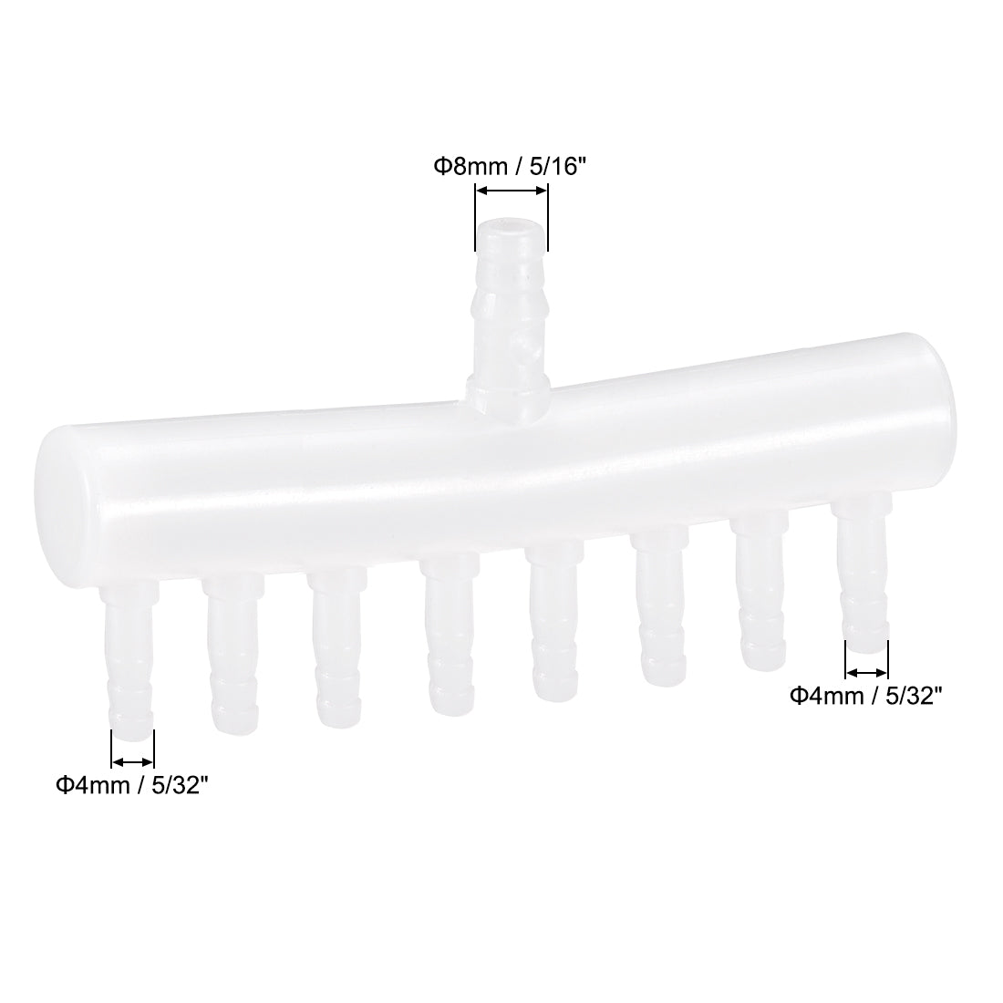uxcell Uxcell 8mm to 4mm 8 Way Aquarium Air Line Tubing Splitter Connector Fish Tank Plastic Air Flow Divider Oxygen Splitter Lever Valve 5pcs