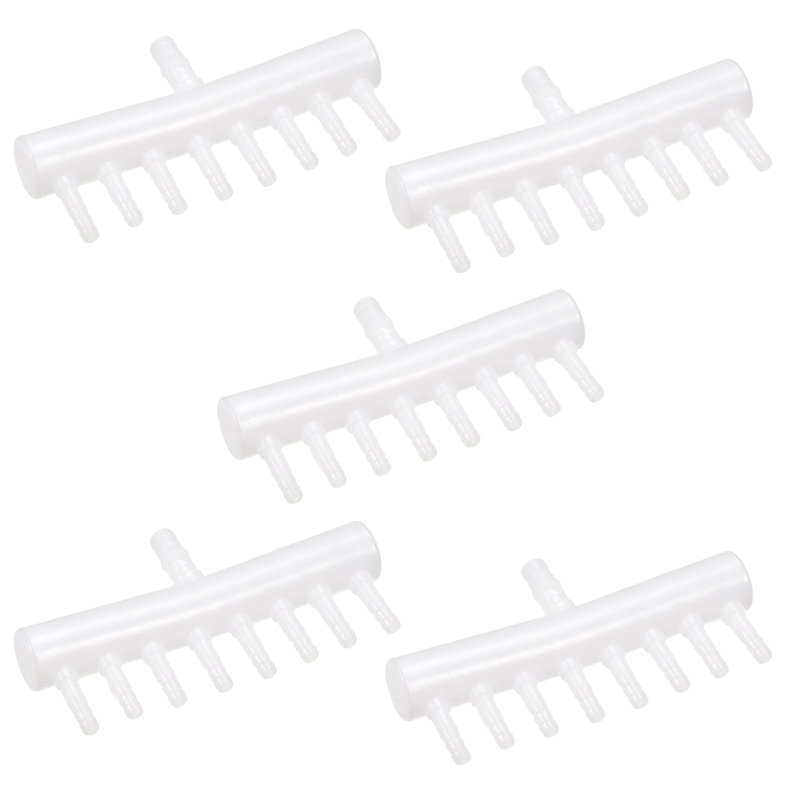 uxcell Uxcell 8mm to 4mm 8 Way Aquarium Air Line Tubing Splitter Connector Fish Tank Plastic Air Flow Divider Oxygen Splitter Lever Valve 5pcs
