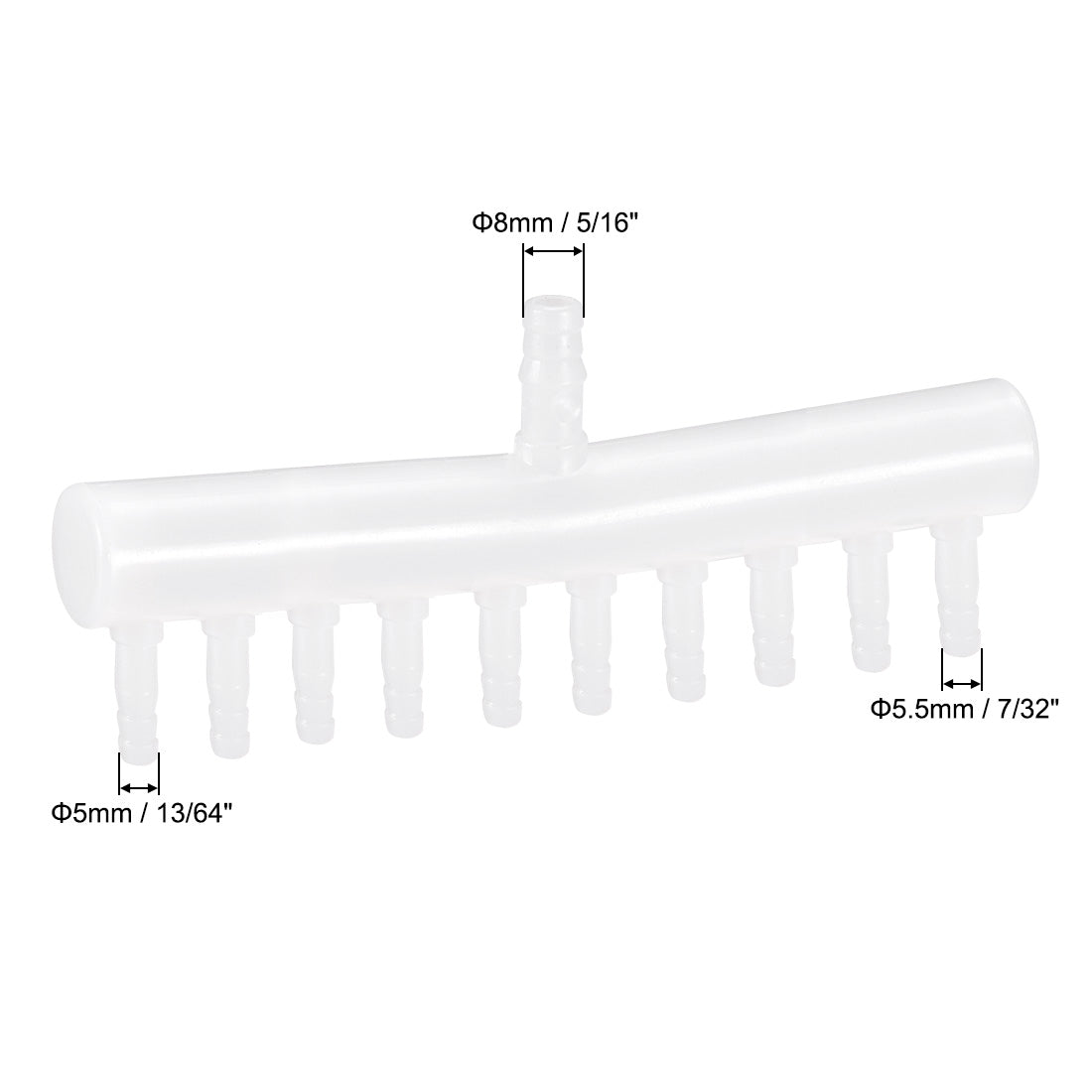 uxcell Uxcell 8mm to 5.5mm 10 Way Aquarium Air Line Tubing Splitter Connector Fish Tank Plastic Air Flow Divider Oxygen Splitter Lever Valve