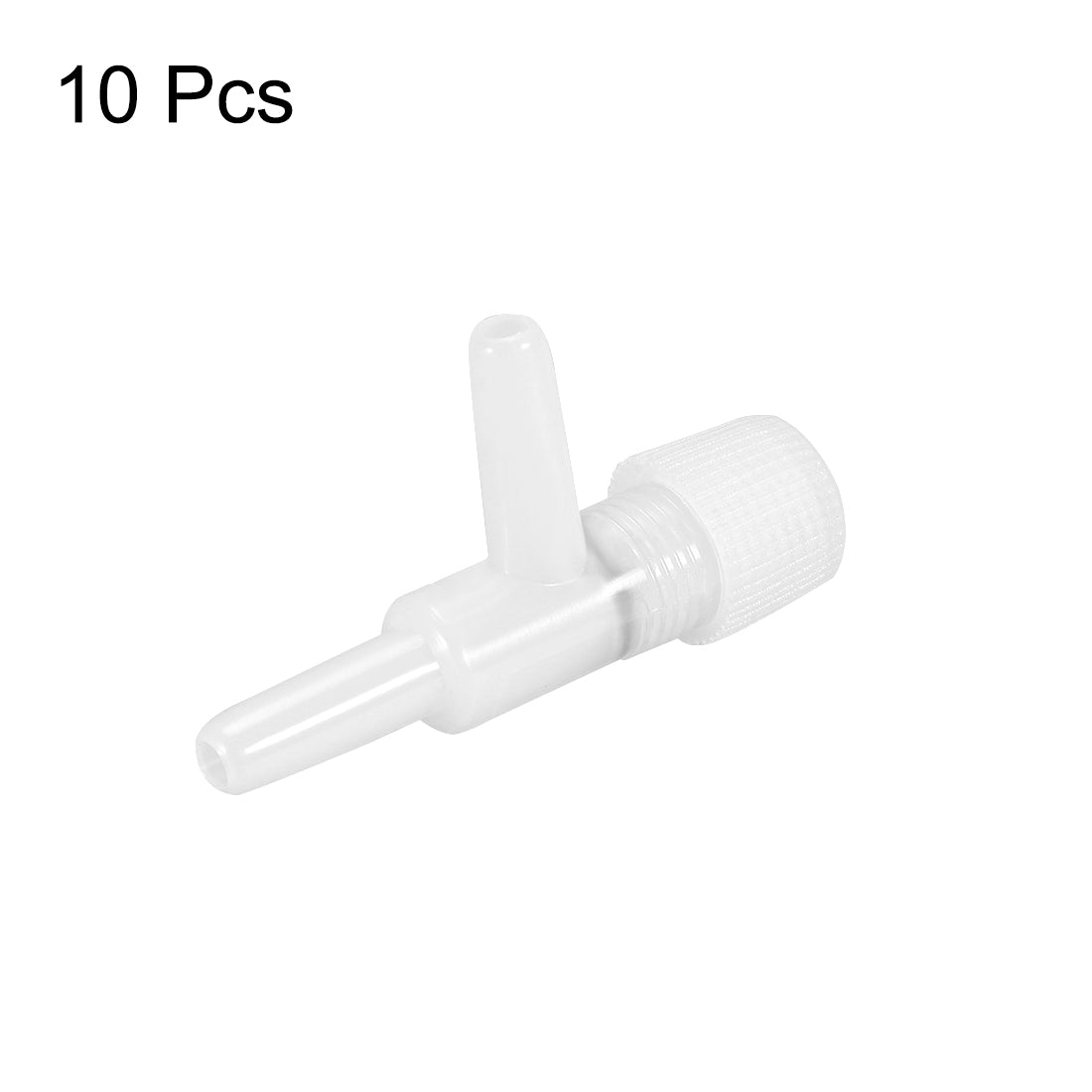 Harfington Aquarium Air Valve 2 Way Air Pump Control Valves for Fish Tank Plastic White 10Pcs