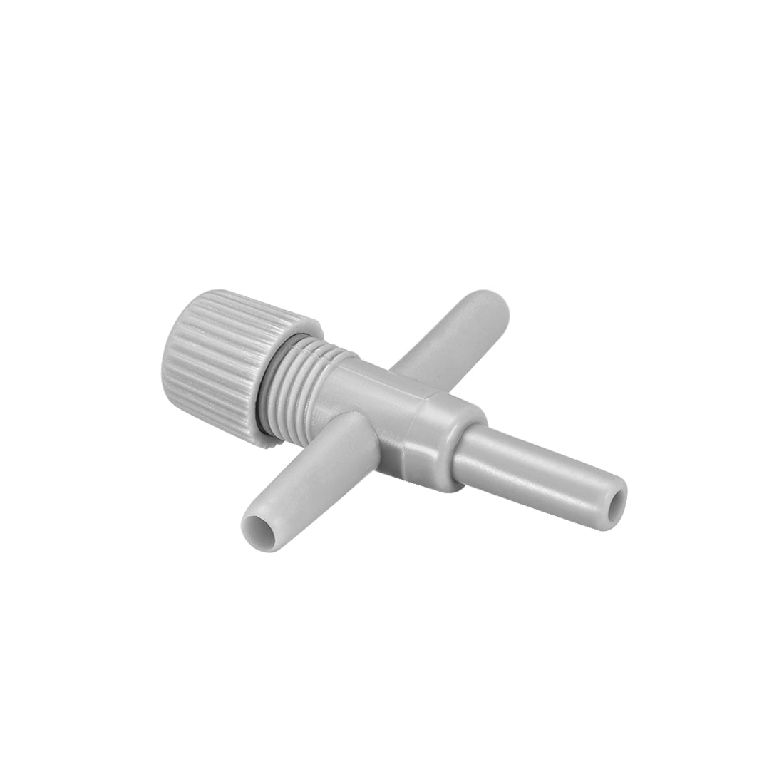 uxcell Uxcell Aquarium Air Valve Cross Shaped 3 Way Air Pump Control Valves for Fish Tank Plastic Gray 20Pcs