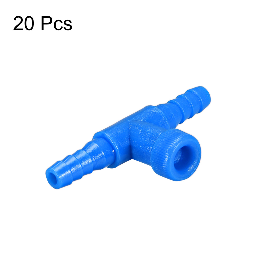 uxcell Uxcell Aquarium Air Valve T Shaped 2 Way Air Pump Control Valves for Fish Tank Plastic Blue 20Pcs