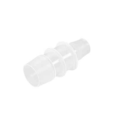 Harfington Uxcell Aquarium Air Valve Connector Straight Clear White Plastic Airline Tubing 12mm to 20mm