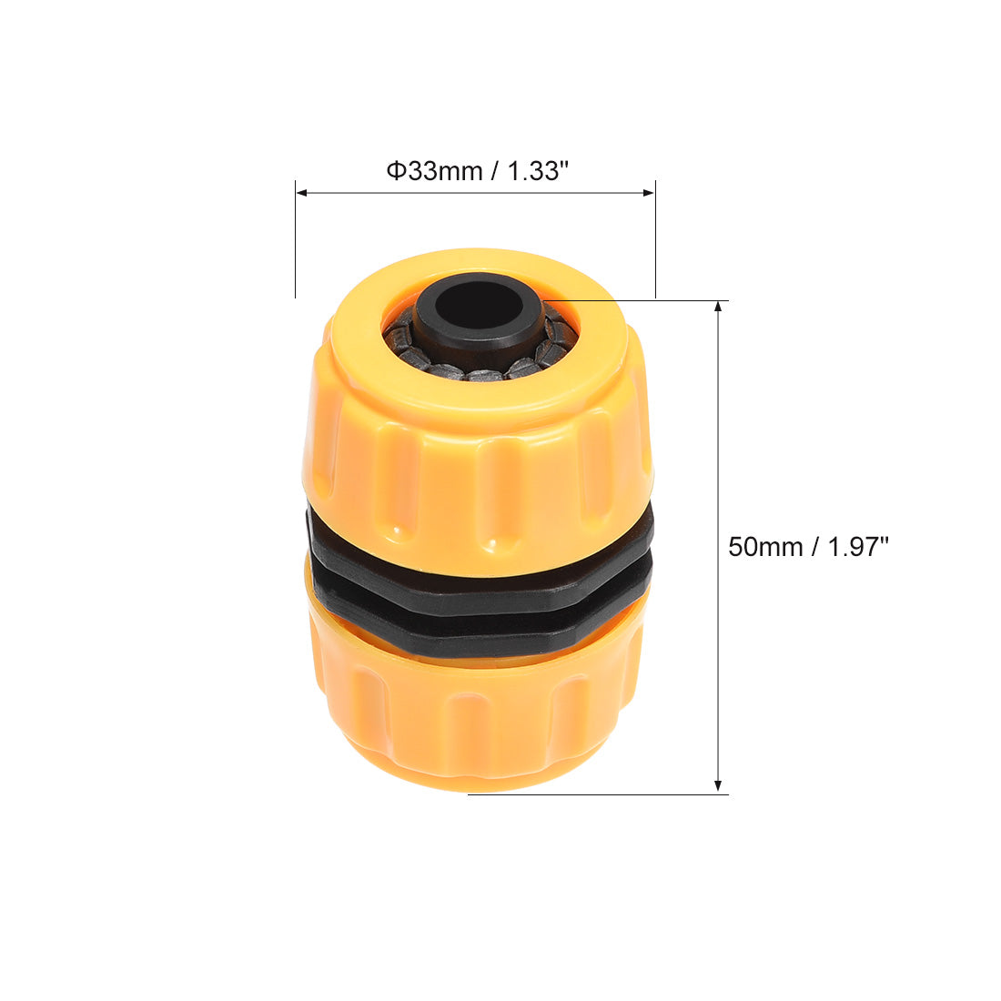 uxcell Uxcell Garden Water Hose Connector 1/2 ID Plastic Quick Connect Fittings 3pcs