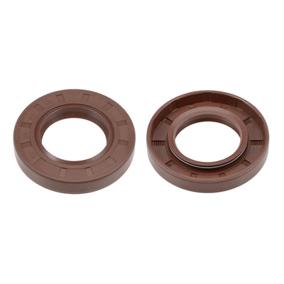 Harfington Oil Seal 35mm Inner Dia Thick Fluorine Rubber Double Lip Seals 2 Pieces
