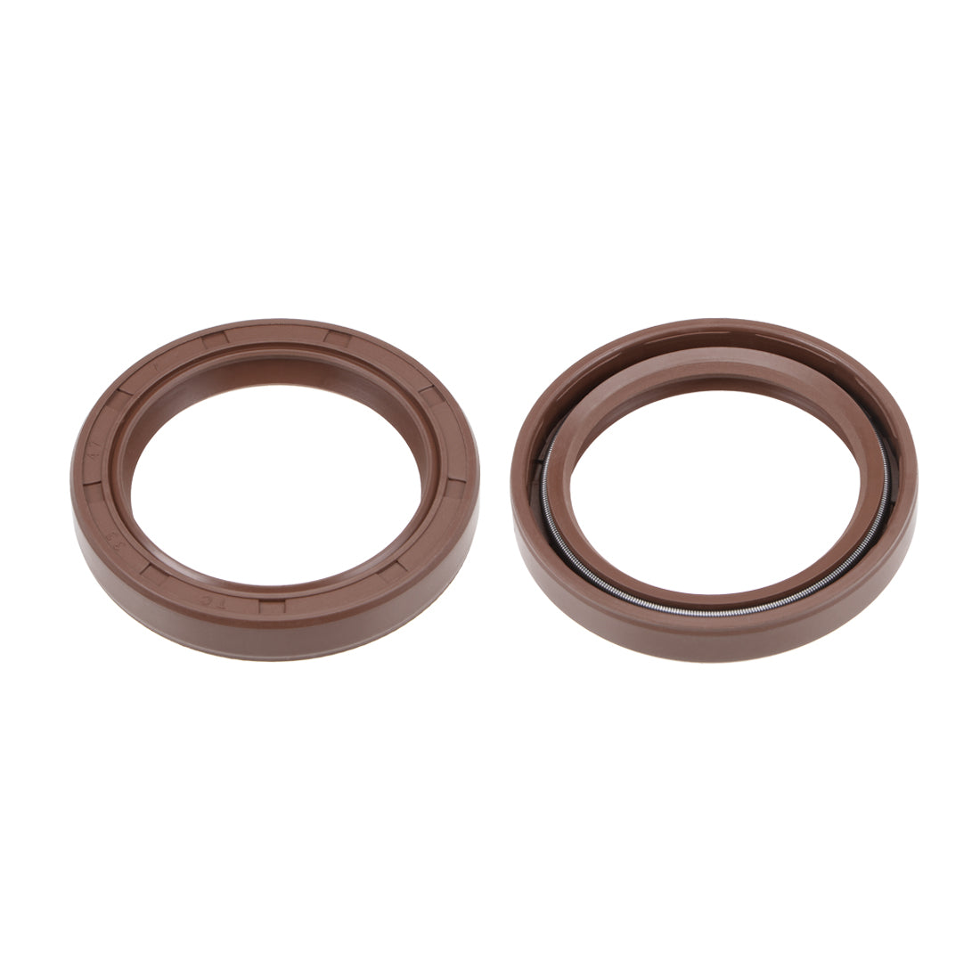 Harfington Oil Seal 35mm Inner Dia Thick Fluorine Rubber Double Lip Seals 2 Pieces