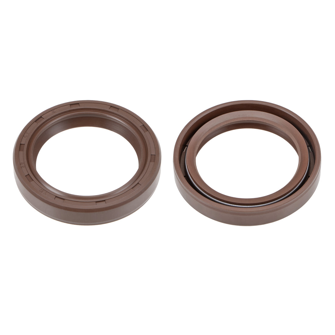 Harfington Oil Seal 35mm Inner Dia Thick Fluorine Rubber Double Lip Seals 2 Pieces