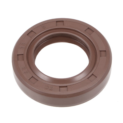 Harfington Oil Seal 22mm Inner Dia Thick Fluorine Rubber Double Lip Seals