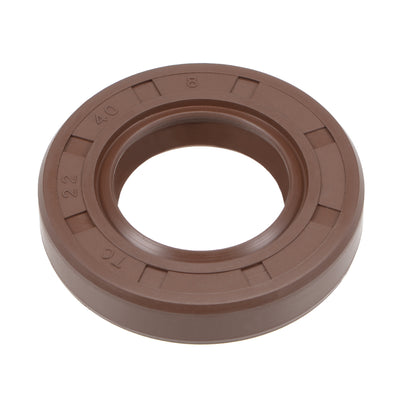 Harfington Oil Seal 22mm Inner Dia Thick Fluorine Rubber Double Lip Seals