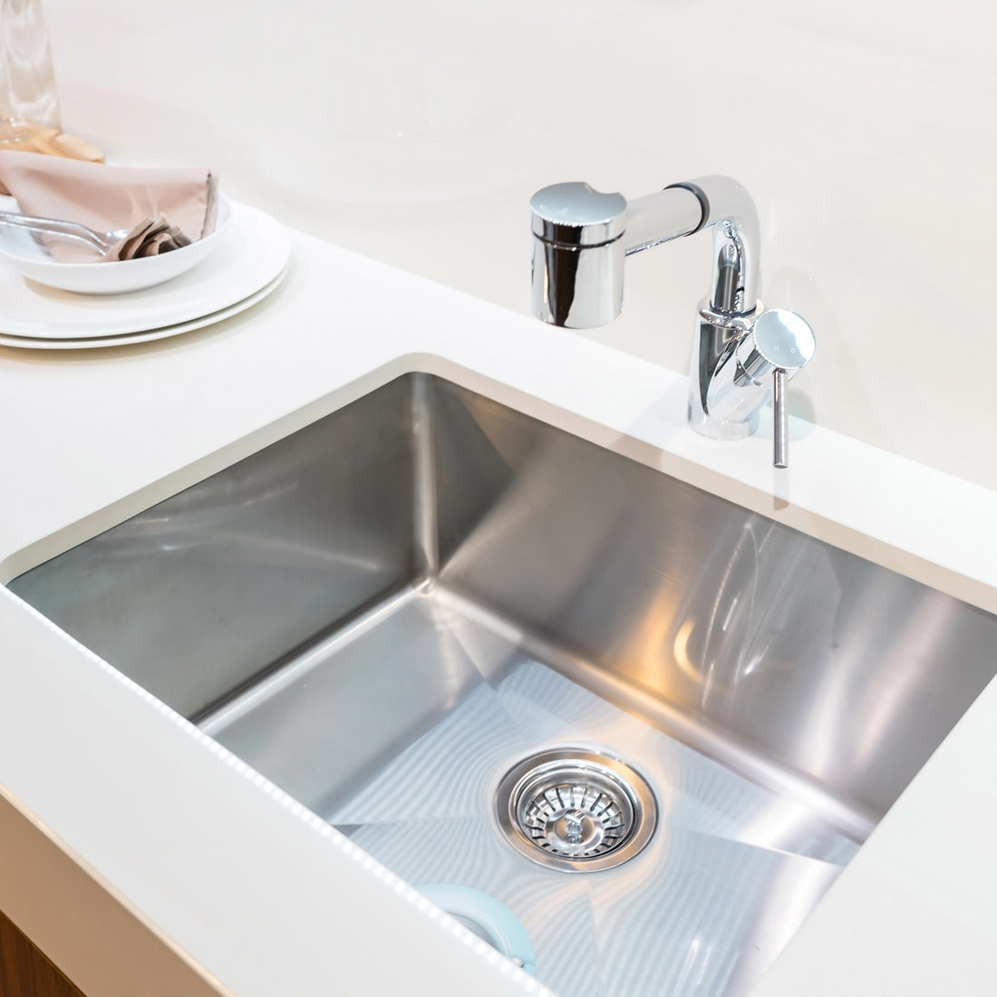 uxcell Uxcell Kitchen Sink Strainer Stainless Steel Basket Grip 79mm with Rubber Stopper 2Pcs