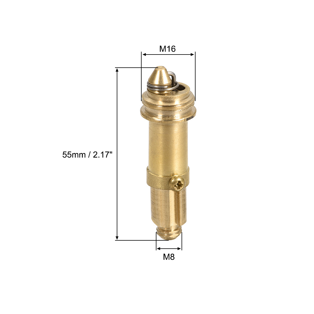 uxcell Uxcell Pop Up Bolt Basin Bath Sink Drain Waste Click Clack Brass Push Spring Plug 2Pcs