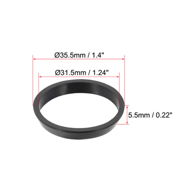 Harfington Uxcell Kitchen Bathroom Rubber Hose Washers Strainer Washer Drain Gasket 35.5mm OD Black