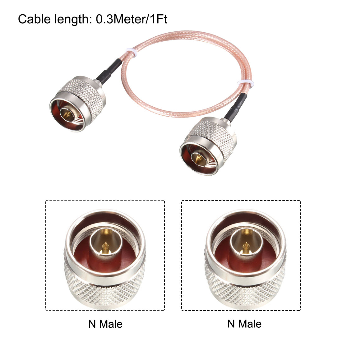 Harfington N Male to N Male Ultra Low Loss RG316 Coax Cable 0.3Meter/1Ft