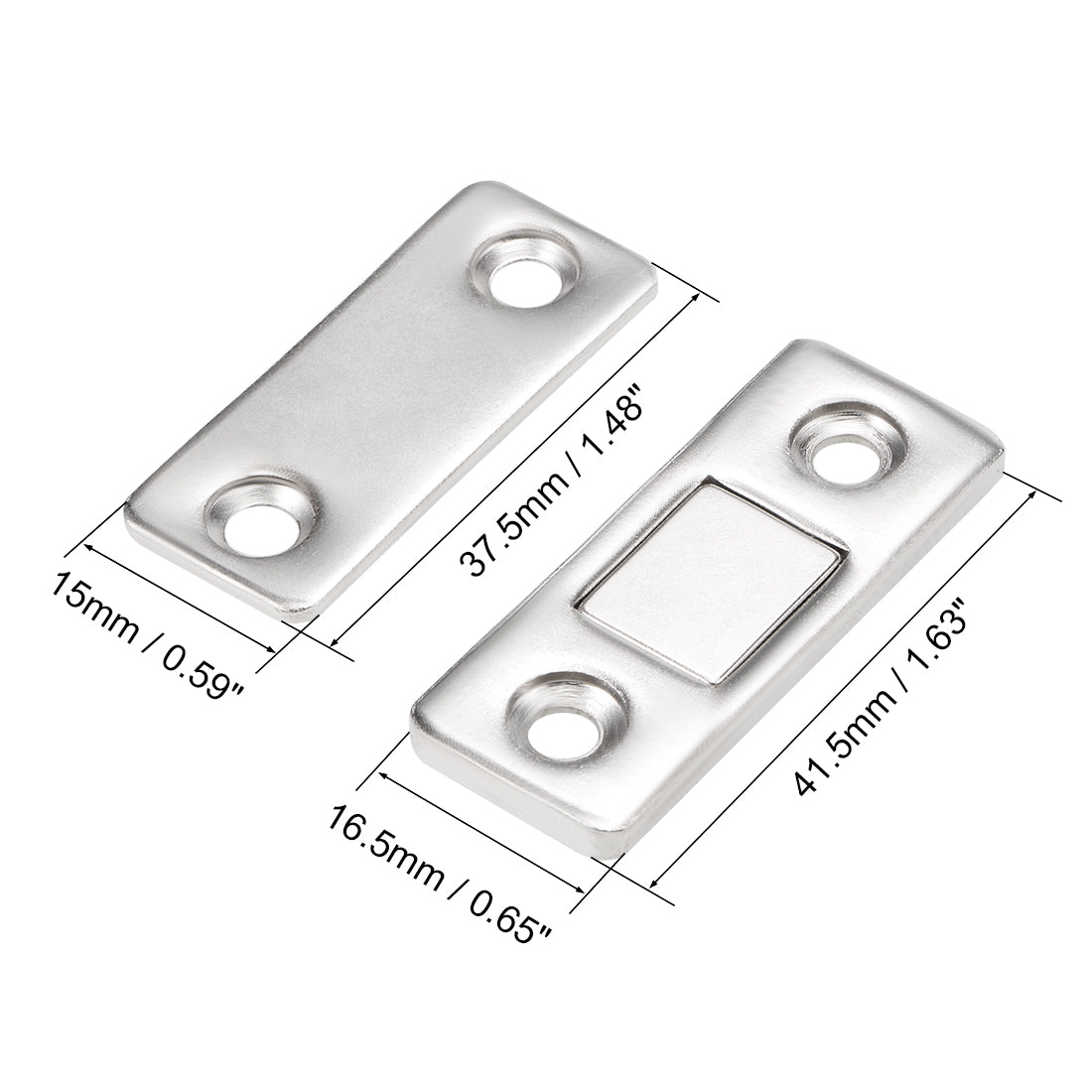 Harfington Thin Magnetic Cabinet Door Catch Metal Magnet Latches 4pcs