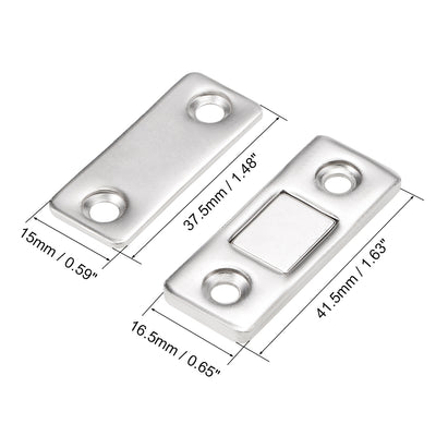 Harfington Thin Magnetic Cabinet Door Catch Metal Magnet Latches 4pcs