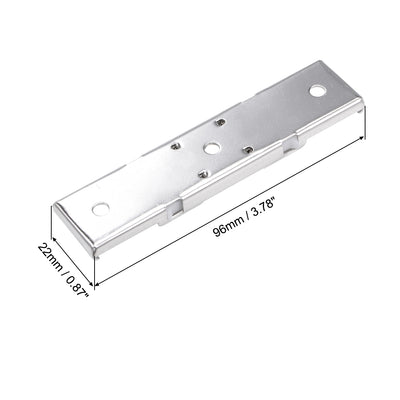 Harfington Uxcell Curtain Rod Bracket Double Stainless Steel Drapery Track Holder for 20mm Rail Top Mounted on Ceiling 6 Pcs