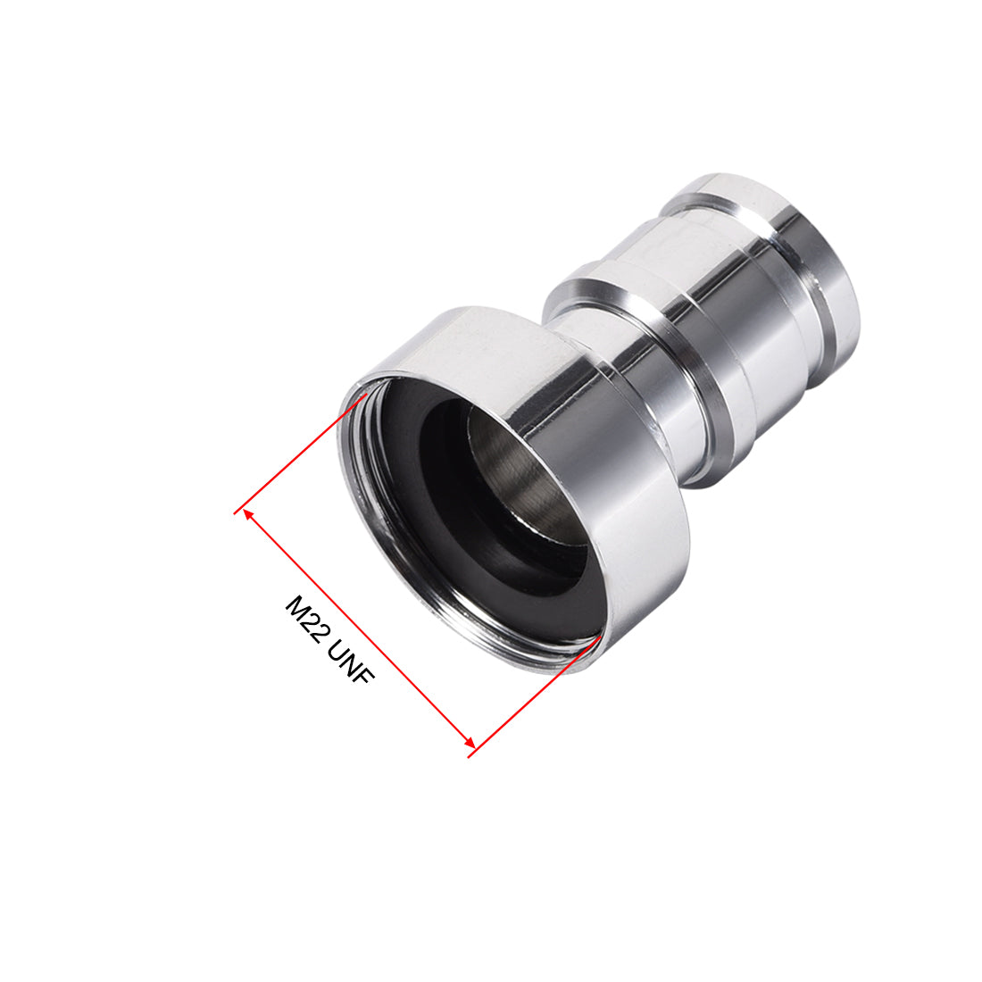 uxcell Uxcell Brass Faucet Tap Quick Connector M22 UNF Female Thread Hose Pipe Socket 3pcs