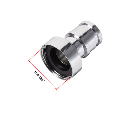 Harfington Uxcell Brass Faucet Tap Quick Connector M22 UNF Female Thread Hose Pipe Socket 3pcs