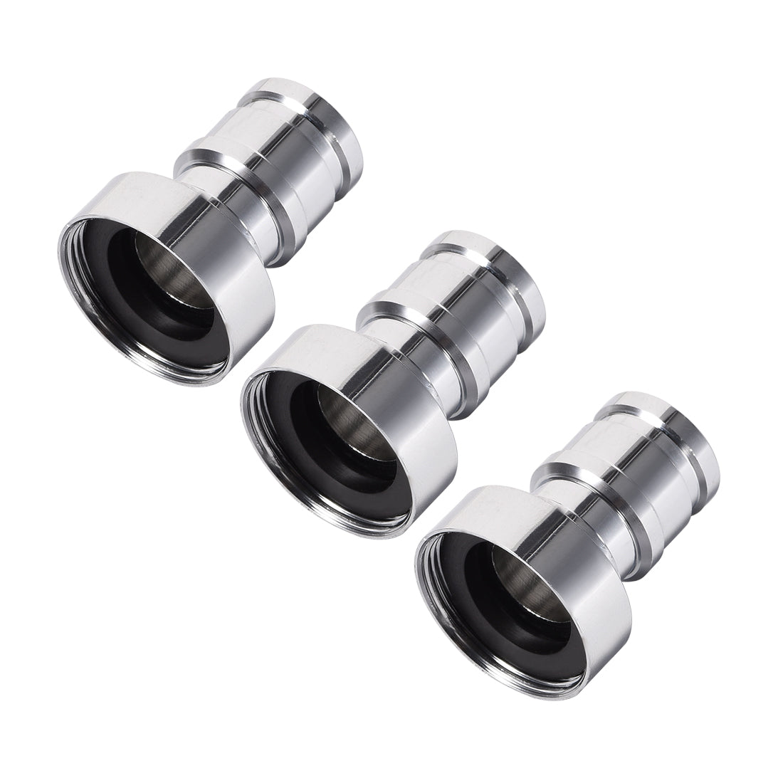 uxcell Uxcell Brass Faucet Tap Quick Connector M22 UNF Female Thread Hose Pipe Socket 3pcs
