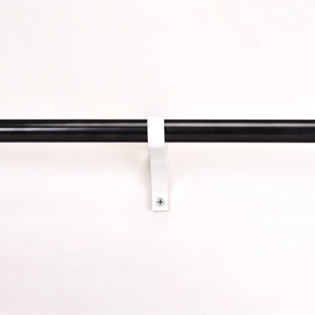 Harfington Curtain Rod Bracket Aluminum Alloy Single Holder Support for 25mm Drapery Rod 118 x 88 x 18mm White 4Pcs