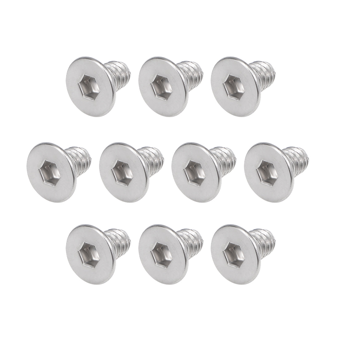 uxcell Uxcell Flat Head Machine Screws Inner Hex Screw 304 Stainless Steel Fasteners Bolt 80pcs