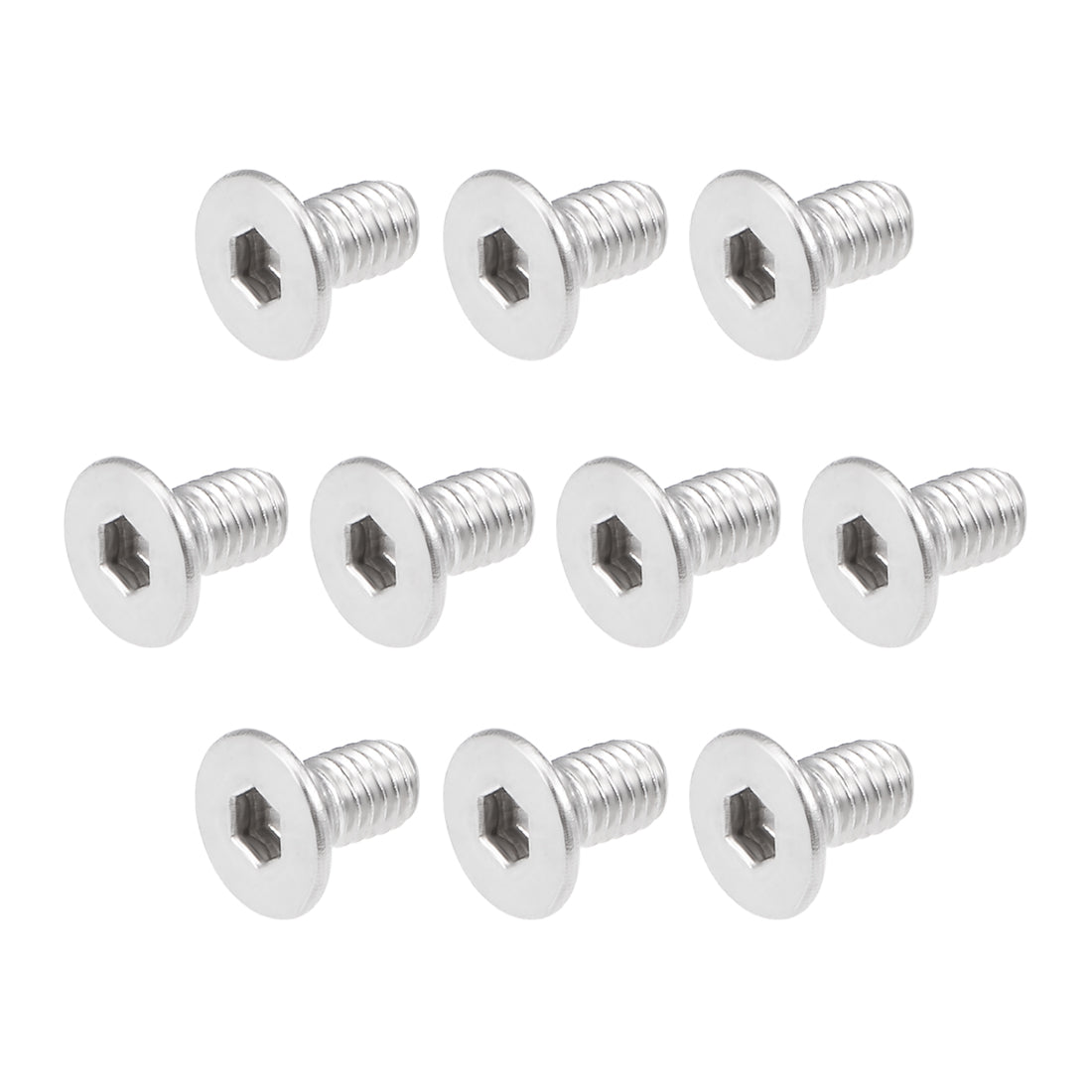uxcell Uxcell Flat Head Machine Screws Inner Hex Screw 304 Stainless Steel Fasteners Bolt 80pcs
