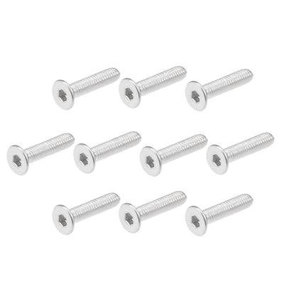 Harfington Uxcell Flat Head Machine Screws Inner Hex Screw 304 Stainless Steel Fasteners Bolt 80pcs