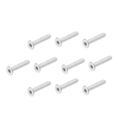 Harfington Uxcell Flat Head Machine Screws Inner Hex Screw 304 Stainless Steel Fasteners Bolt 80pcs