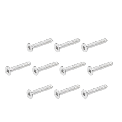Harfington Uxcell Flat Head Machine Screws Inner Hex Screw 304 Stainless Steel Fasteners Bolt 80pcs