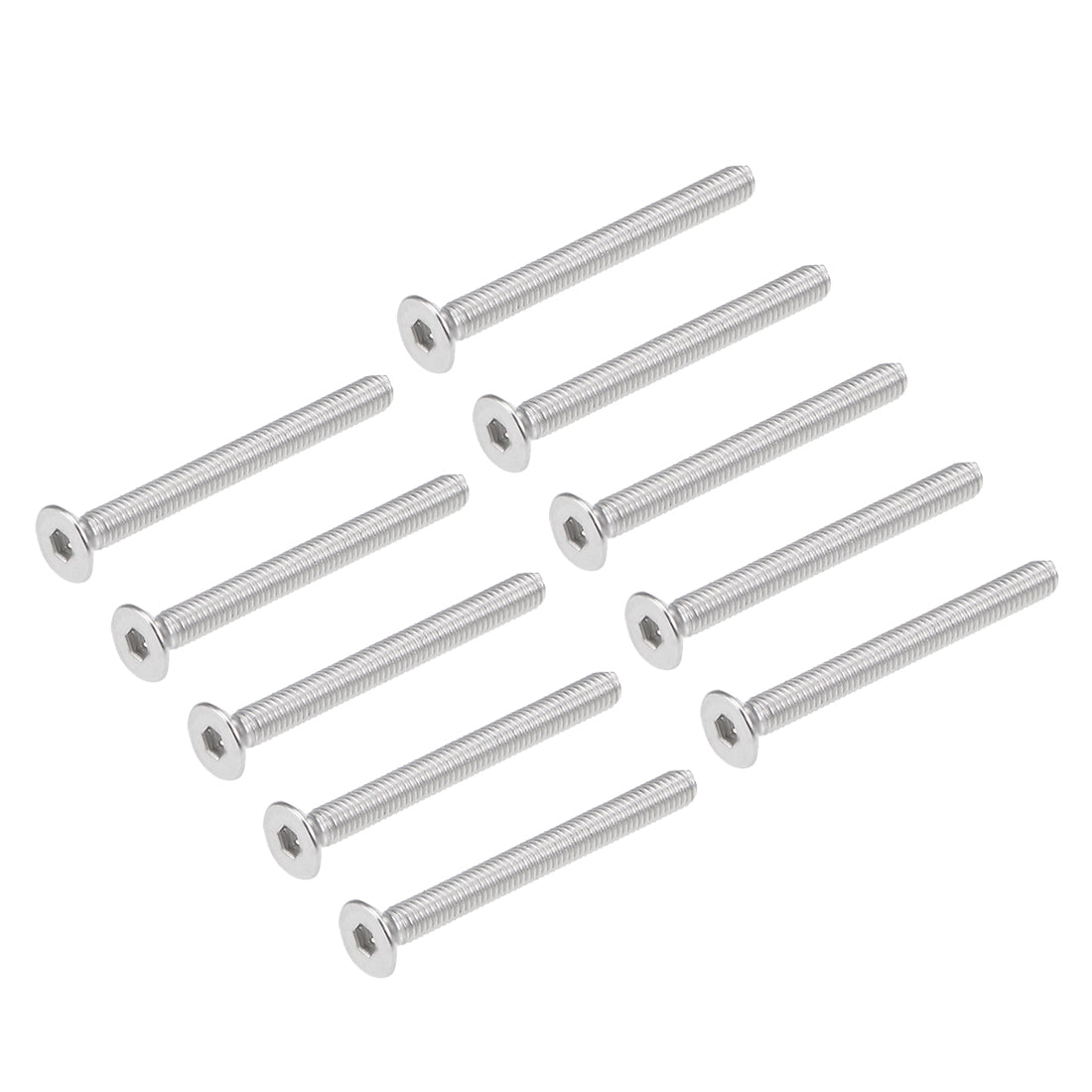 uxcell Uxcell Flat Head Machine Screws Hex Screw 304 Stainless Steel  Bolts 30Pcs