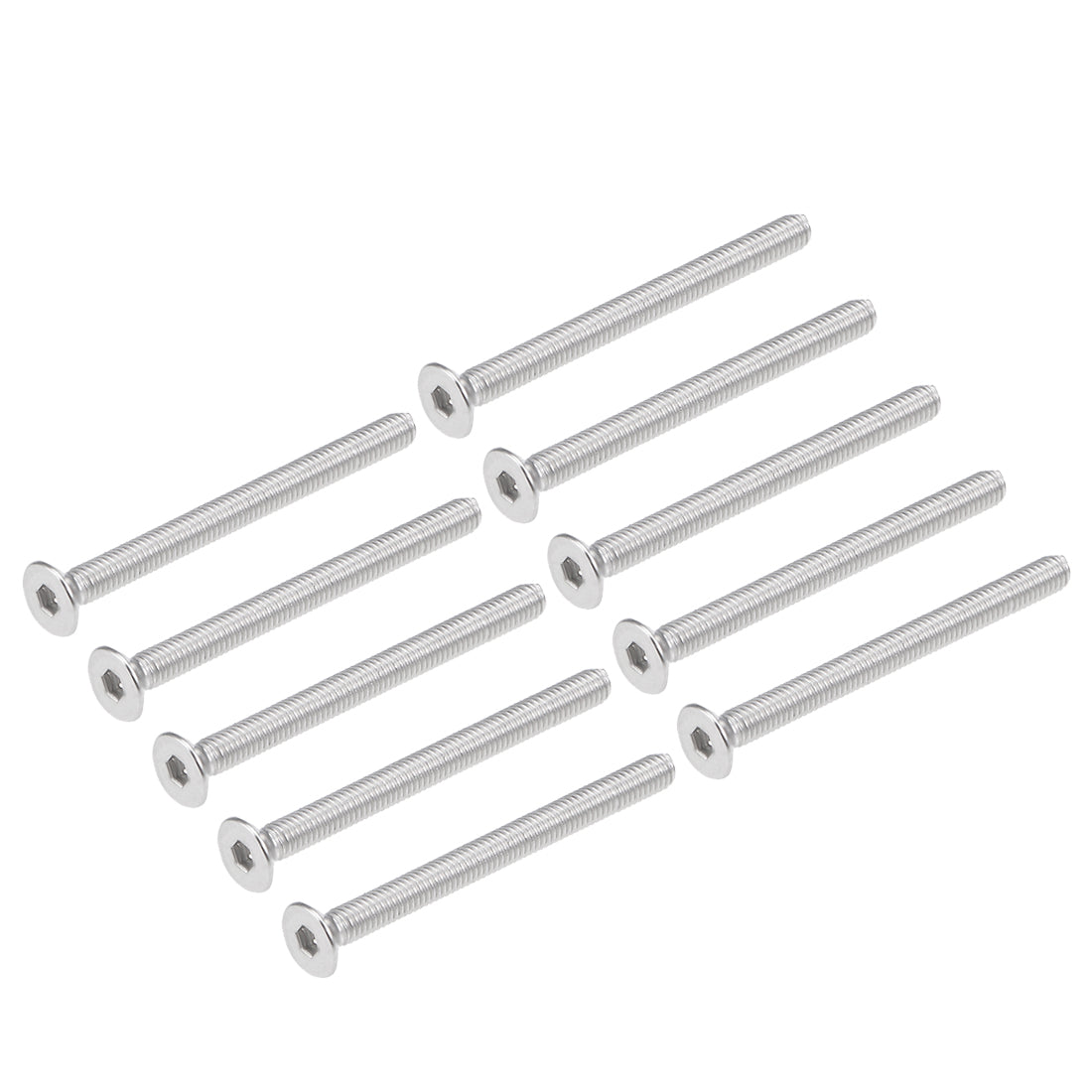 uxcell Uxcell Flat Head Machine Screws Hex Screw 304 Stainless Steel  Bolts 30Pcs