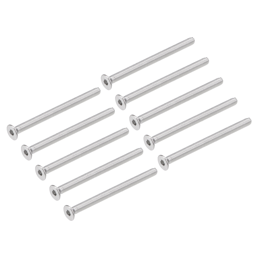 uxcell Uxcell Flat Head Machine Screws Inner Hex Screw Stainless Steel Bolts 20Pcs