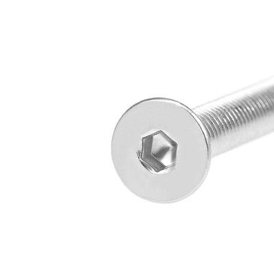 Harfington Uxcell Flat Head Machine Screws Inner Hex 304 Stainless Steel Fasteners Bolts 40pcs