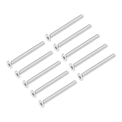 Harfington Uxcell Flat Head Machine Screws Hex Screw 304 Stainless Steel  Bolts 30Pcs