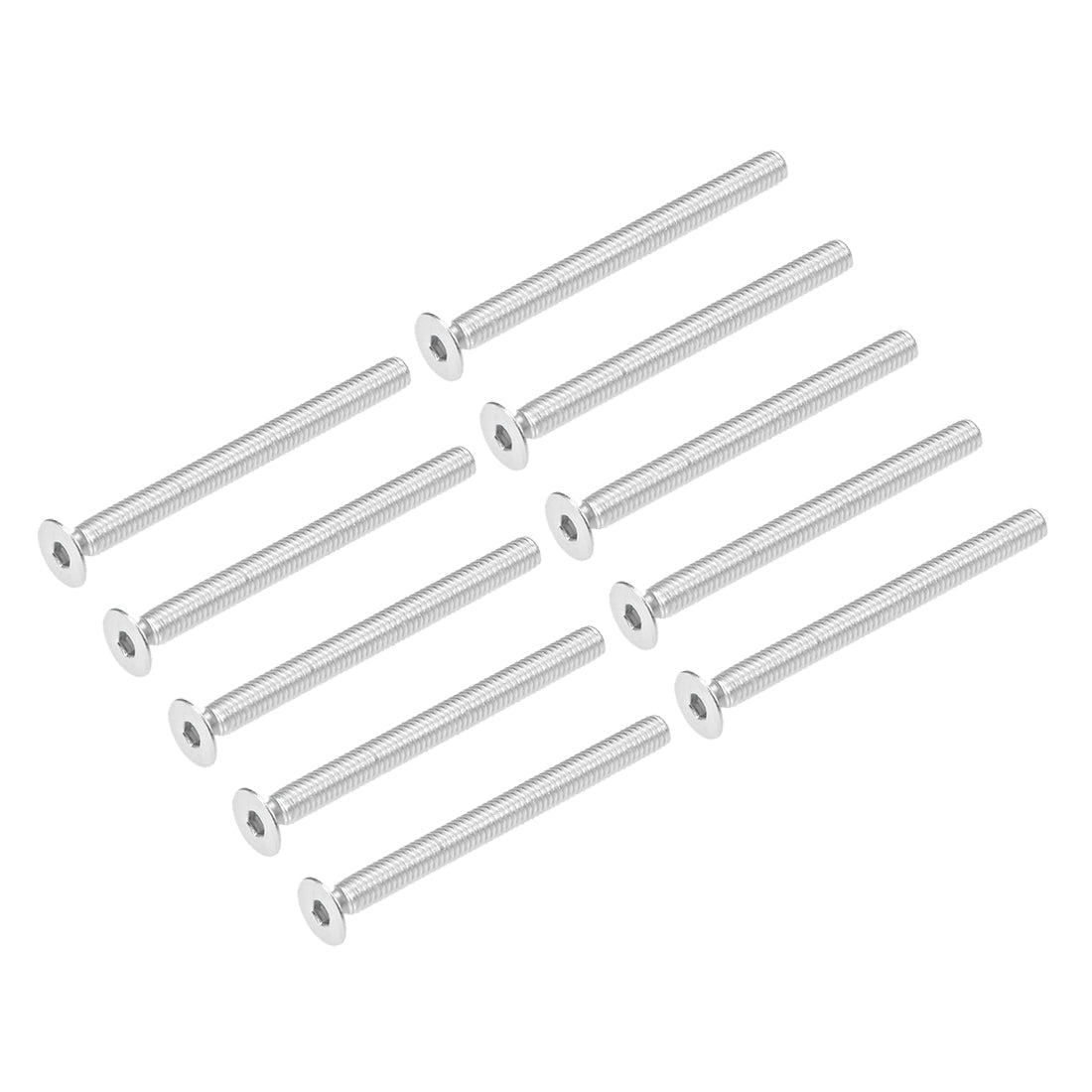 uxcell Uxcell Flat Head Machine Screws Hex Screw 304 Stainless Steel  Bolts 30Pcs