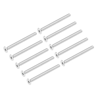 Harfington Uxcell Flat Head Machine Screws Hex Screw 304 Stainless Steel  Bolts 30Pcs